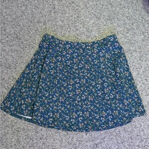 Floral Skater Mini Skirt